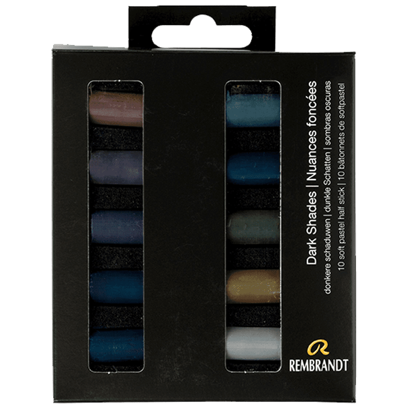 Pasteluri uscate REMBRANDT – Dark Shades - set de 10 jumătate de pasteluri
