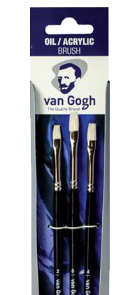 Pensule pentru ulei /acilice/guaș Van Gogh 210 - set de 3 buc - 2-4-6