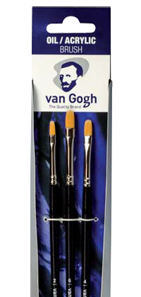 Pensule pentru ulei /acilice Van Gogh 296/2-4-6 set de 3buc