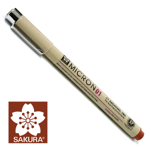 Stilou tehnic SAKURA Pigma Micron® BROWN – diferite mărimi