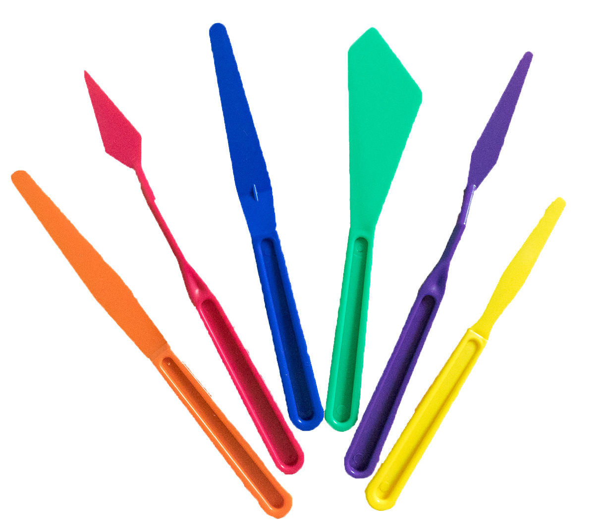 Spătule colorate din plastic pentru artiști Royal & Langnickel - set 6 buc