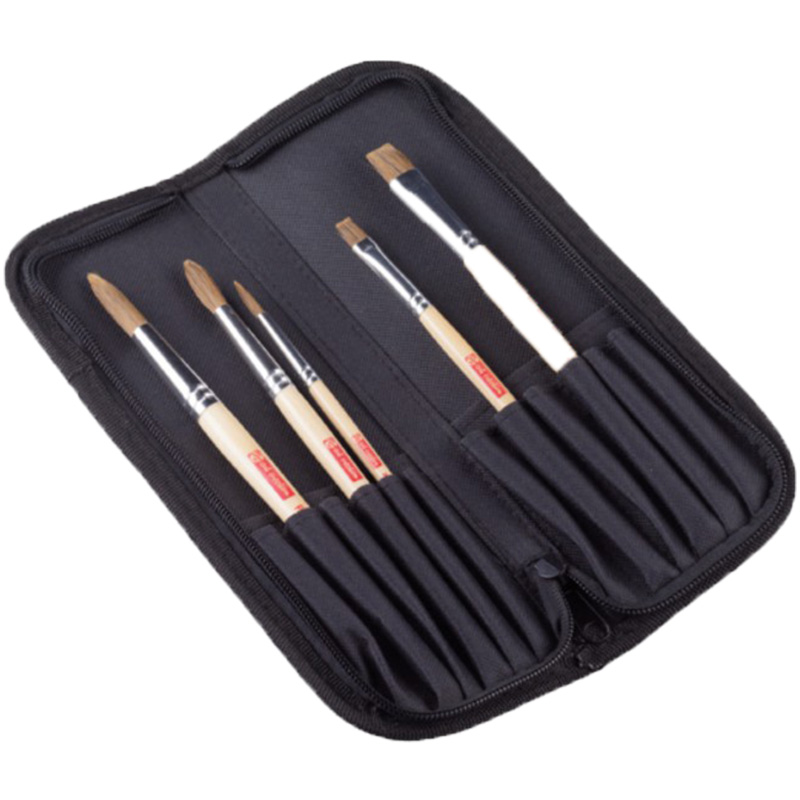 Set de pensule cu organizator pentru acuarelă ArtCreation - set de 5 buc