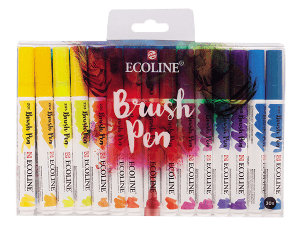 Stilouri acuarelă Ecoline - set de 30 buc