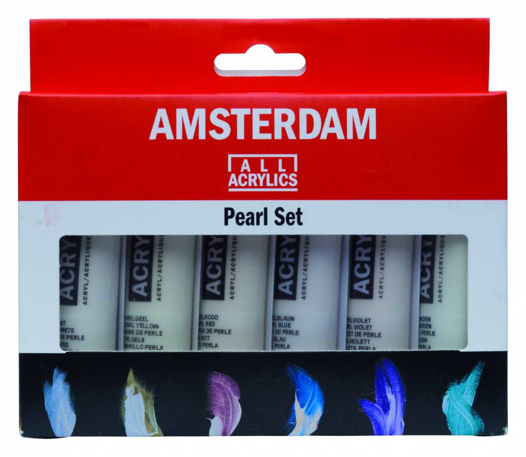  Culori acrilice Perle Amsterdam Standard - set 6 x 20 ml