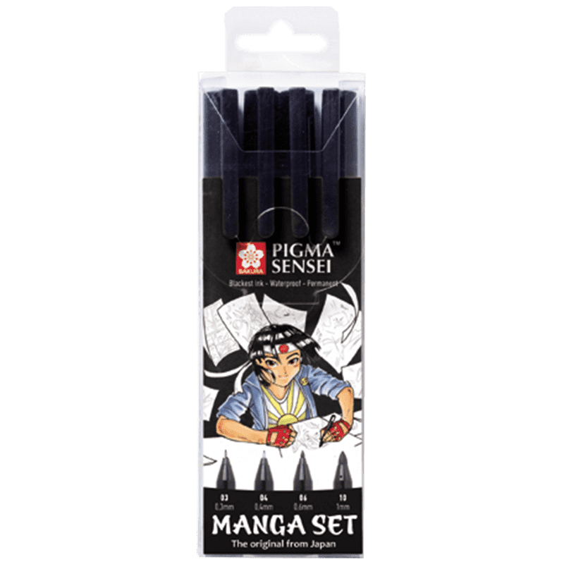 Manga stilouri Pigma Sensei - set 4 buc