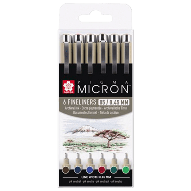 Stilouri creative Pigma® Micron Sakura 05 / 0.45mm - set de 6buc