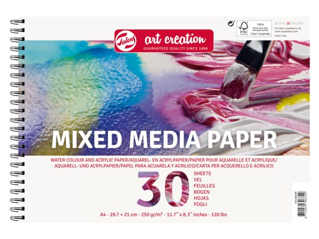 Bloc Mixed Media Art Creation A4, 250g, 30 de foi