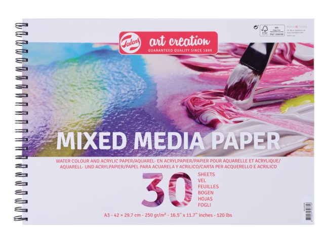 Bloc Mixed Media Art Creation A3, 250g, 30 de foi