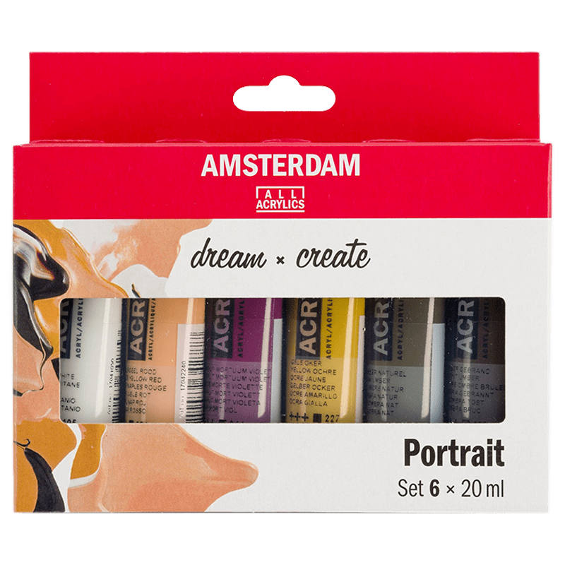 Culori acrilice Amsterdam - set 6 x 20ml - Portrait