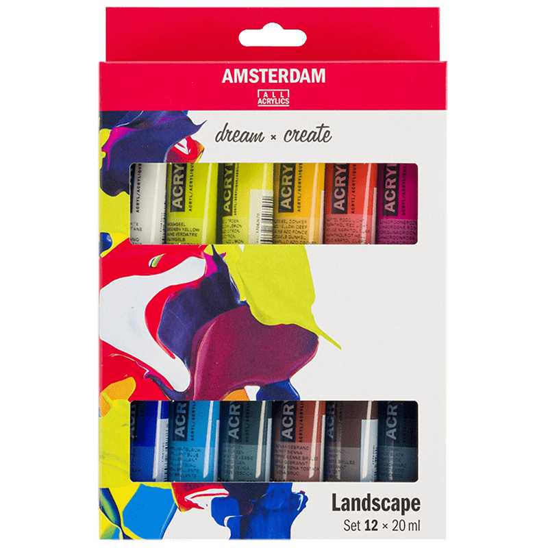 Culori acrilice Amsterdam - set  12 x 20ml - Landscape