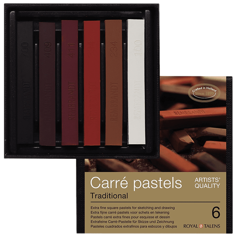 Pasteluri REMBRANDT Carré - set de 6 pasteluri