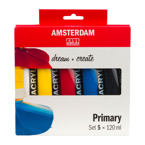 Culori acrilice Amsterdam Standard 120 ml - 5buc - Primary set