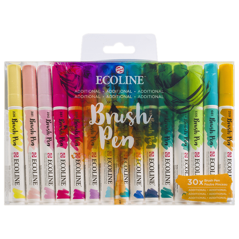 Stilouri acuarelă Ecoline - Additional - set de 30 buc