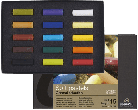 Pasteluri uscate REMBRANDT – set de 15 jumătate de pasteluri