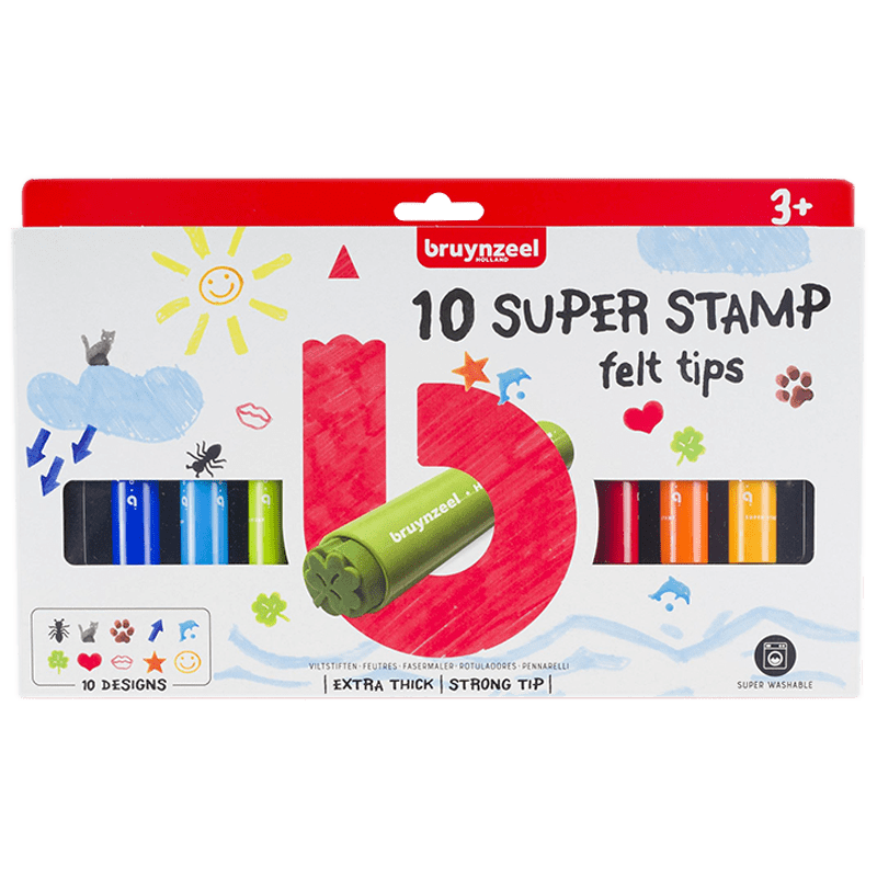 Set de super ștampile pentru copii Bruynzeel –extra groase - 10buc