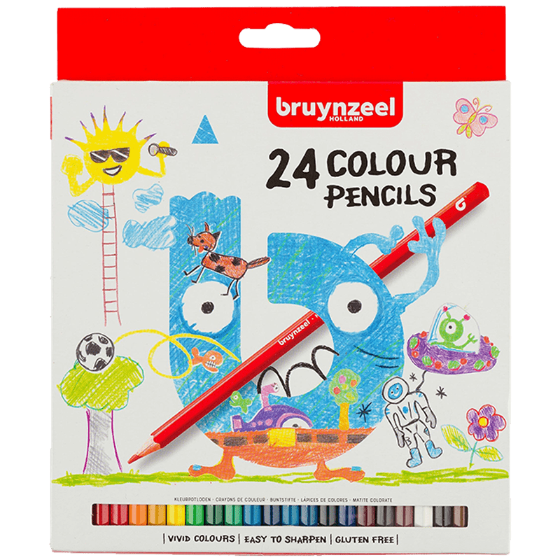 Creioane colorate pentru copii Bruynzeel - set de 24 buc