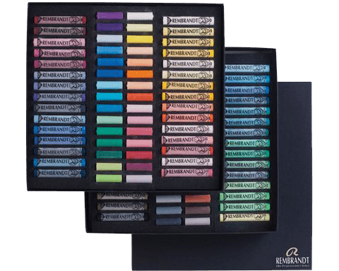 Pasteluri uscate REMBRANDT – set de 60 + 60 jumătate de pasteluri