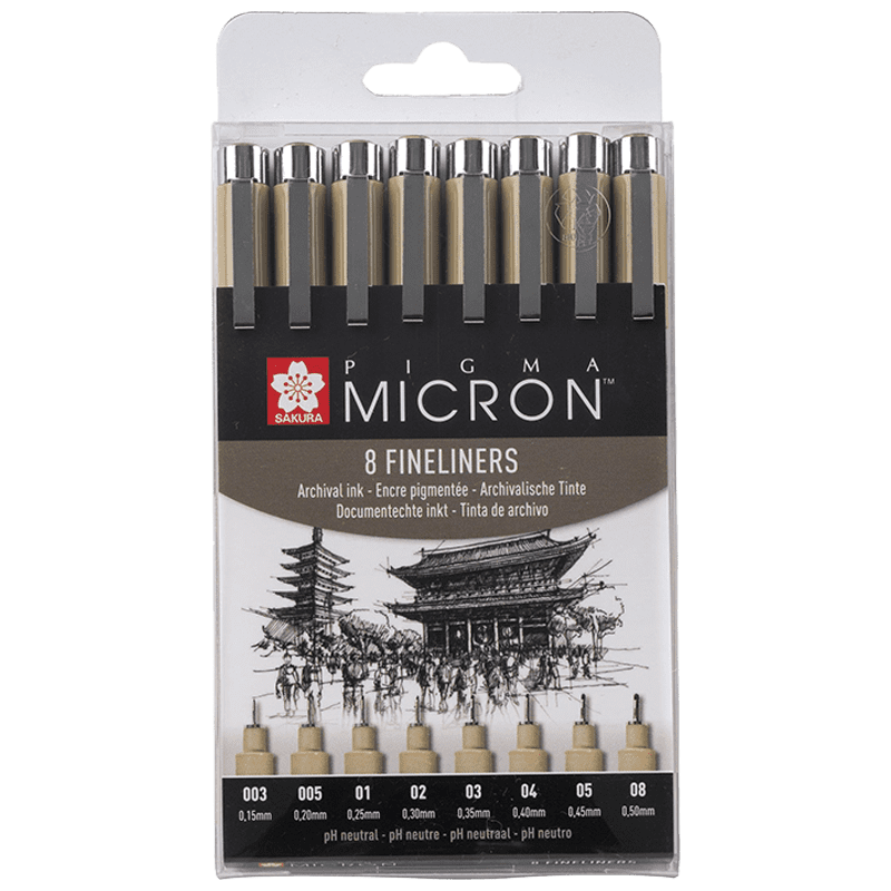 Set SAKURA Pigma Micron tehnic - 8buc