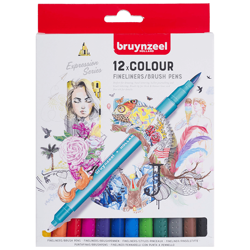 Bruynzeel Fineliners - set de 12 buc