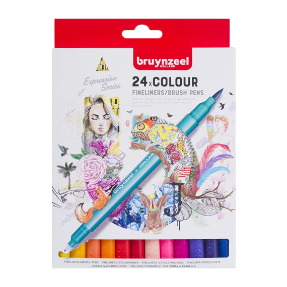 Bruynzeel Fineliners - set de 24 buc