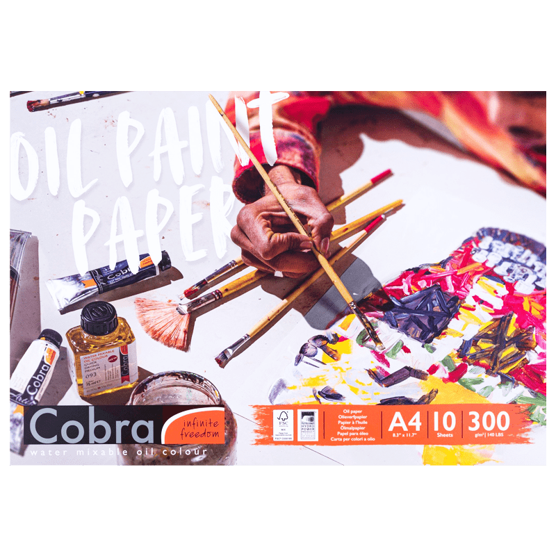 Blok pentru culori ulei Cobra A4