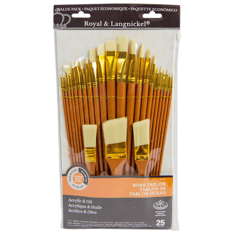 Set artistic avantajos de pensule Royal Langnickel - Bone –set de 25 buc