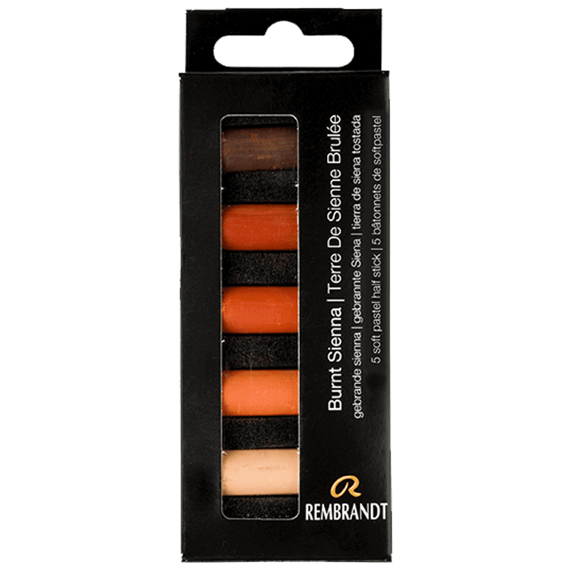 Pasteluri uscate REMBRANDT – Burnt Sienna - set de 5 jumătate de pasteluri