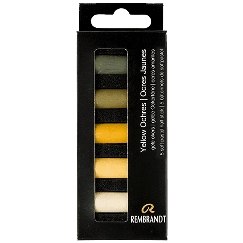 Pasteluri uscate REMBRANDT – Yellow Ochres - set de 5 jumătate de pasteluri