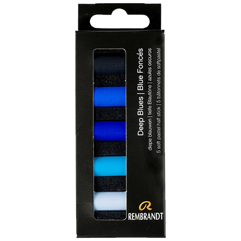 Pasteluri uscate REMBRANDT – Deep Blues - set de 5 jumătate de pasteluri