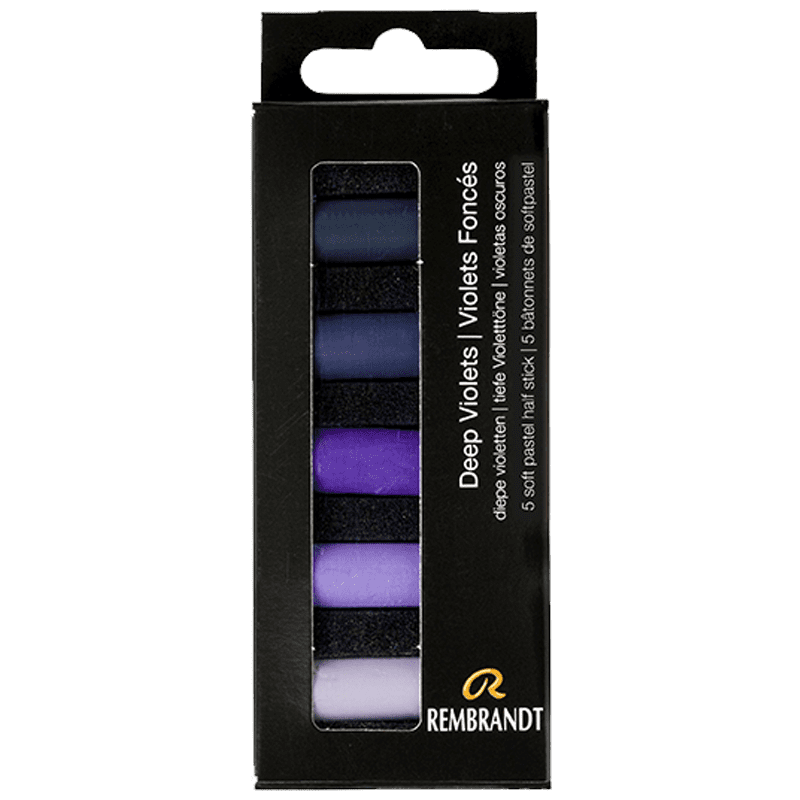 Pasteluri uscate REMBRANDT – Deep Violets - set de 5 jumătate de pasteluri