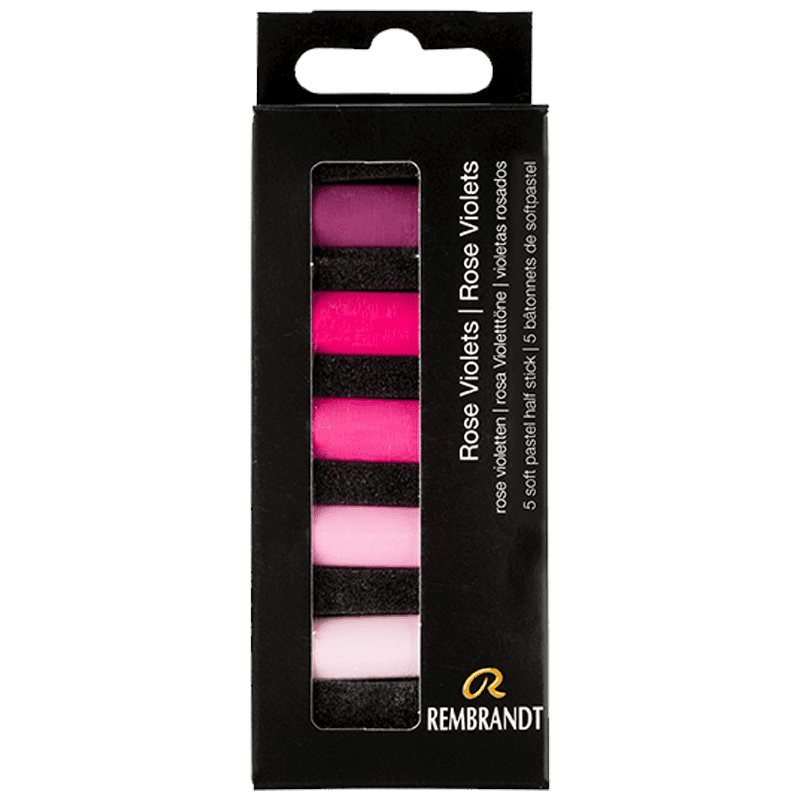 Pasteluri uscate REMBRANDT – Rose Violets - set de 5 jumătate de pasteluri