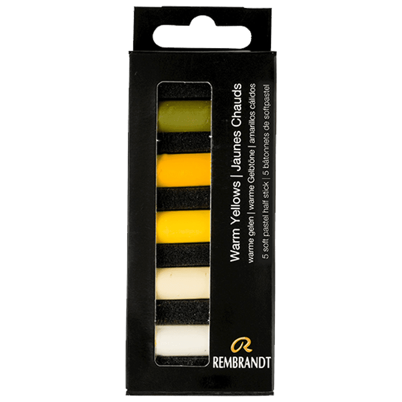 Pasteluri uscate REMBRANDT – Warm Yellows - set de 5 jumătate de pasteluri