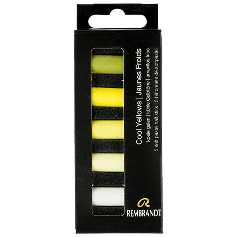 Pasteluri uscate REMBRANDT – Cool Yellows - set de 5 jumătate de pasteluri