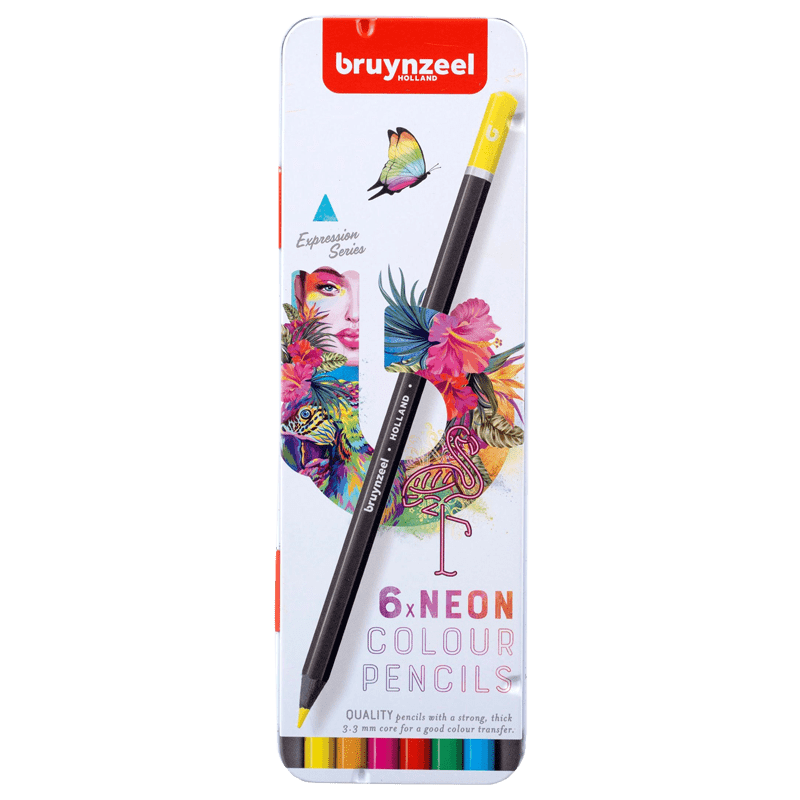 Creioane colorate Bruynzeel Expression - Neon - set de 6 buc