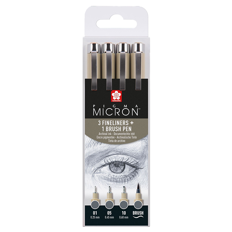 SAKURA Pigma Micron set de 4buc - Cool Gray