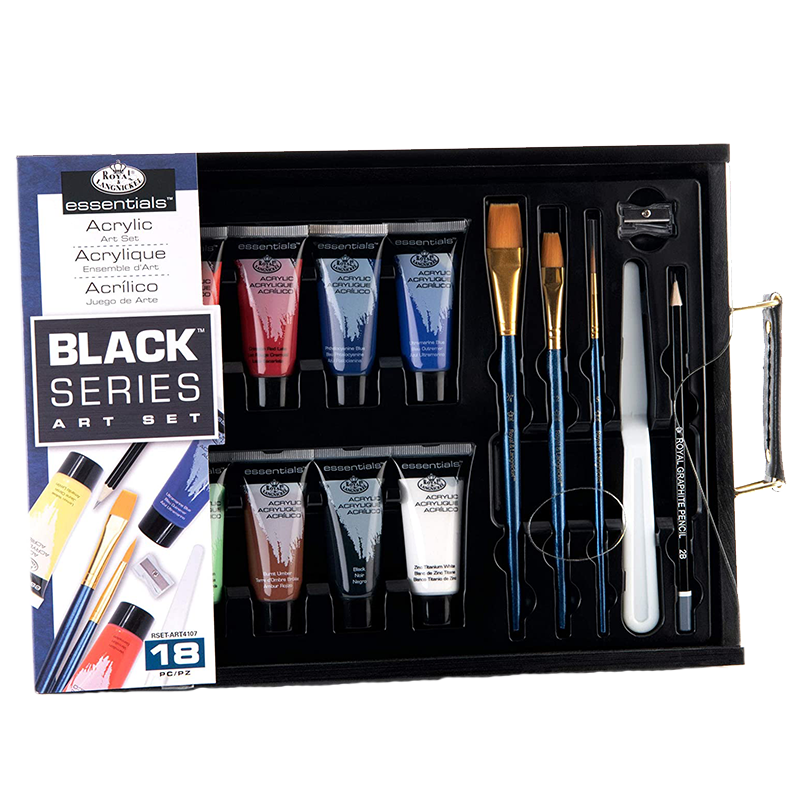 Royal Langnickel Black Series - Set acrilic 18buc