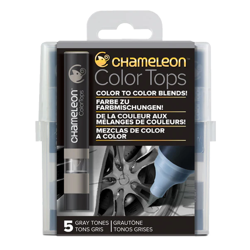 Chameleon Colour Tops set de 5 buc - Gray