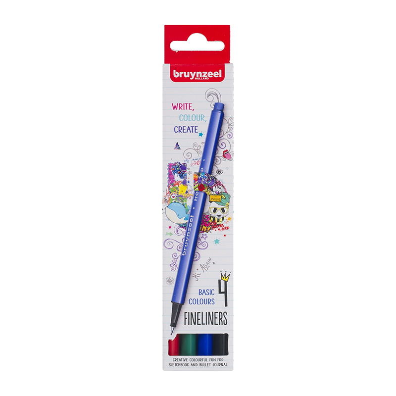 Set de markere Bruynzeel Fineliners 4buc