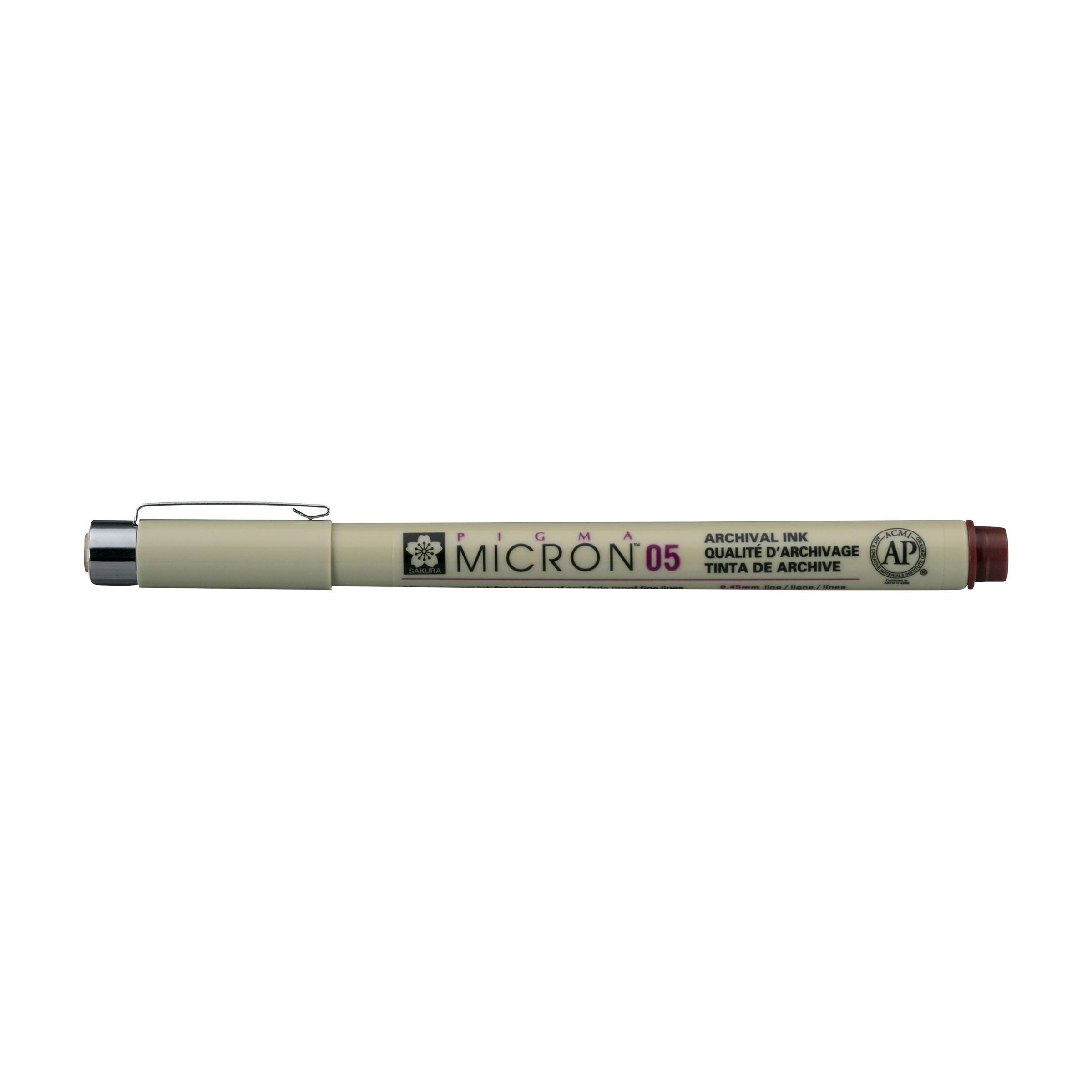 Stilou tehnic SAKURA Pigma Micron® BURGUNDY – diferite mărimi