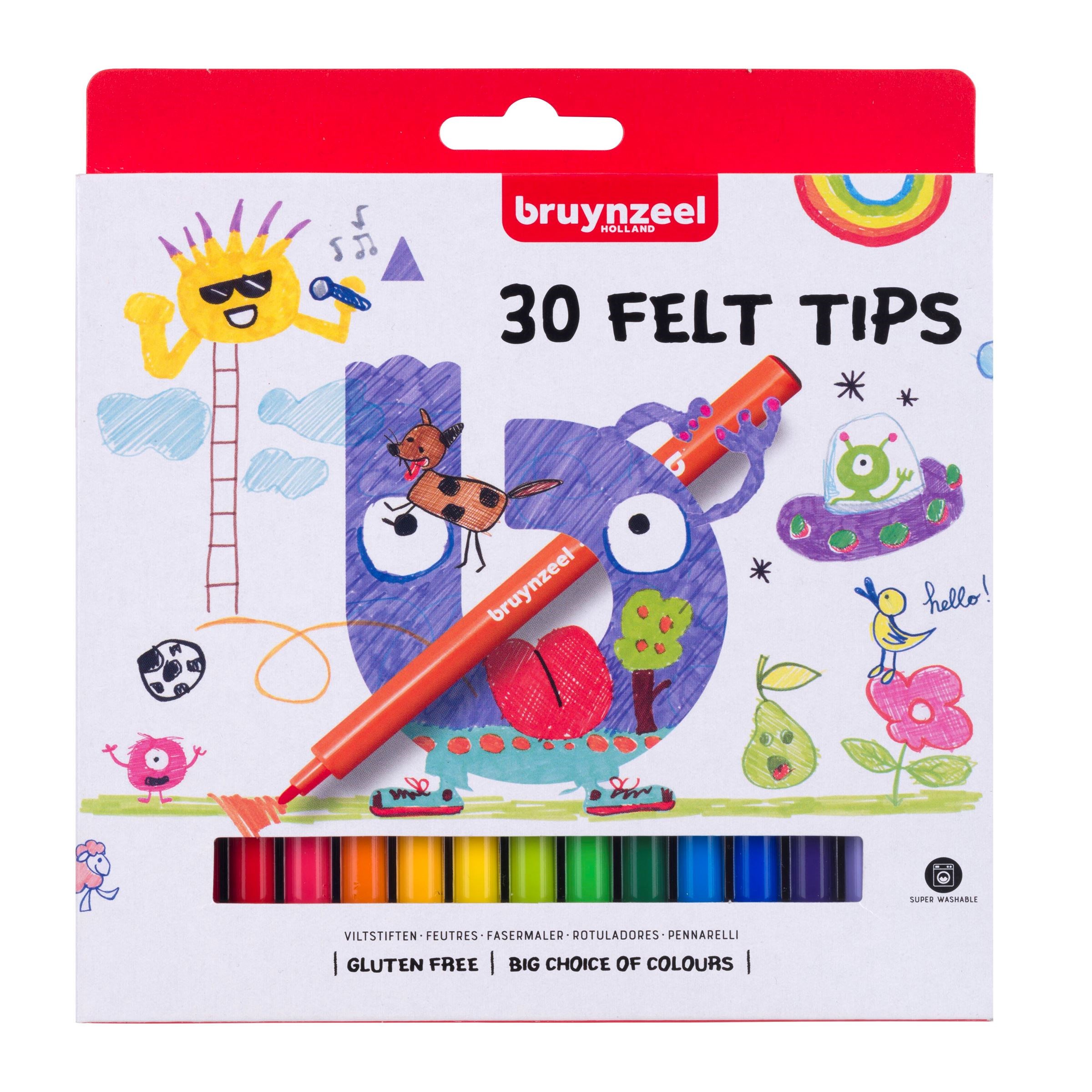 Bruynzeel Felt tip set - 30 de culori