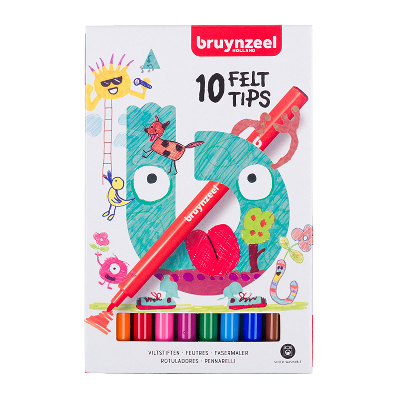 Bruynzeel Felt tip set - 10 culori