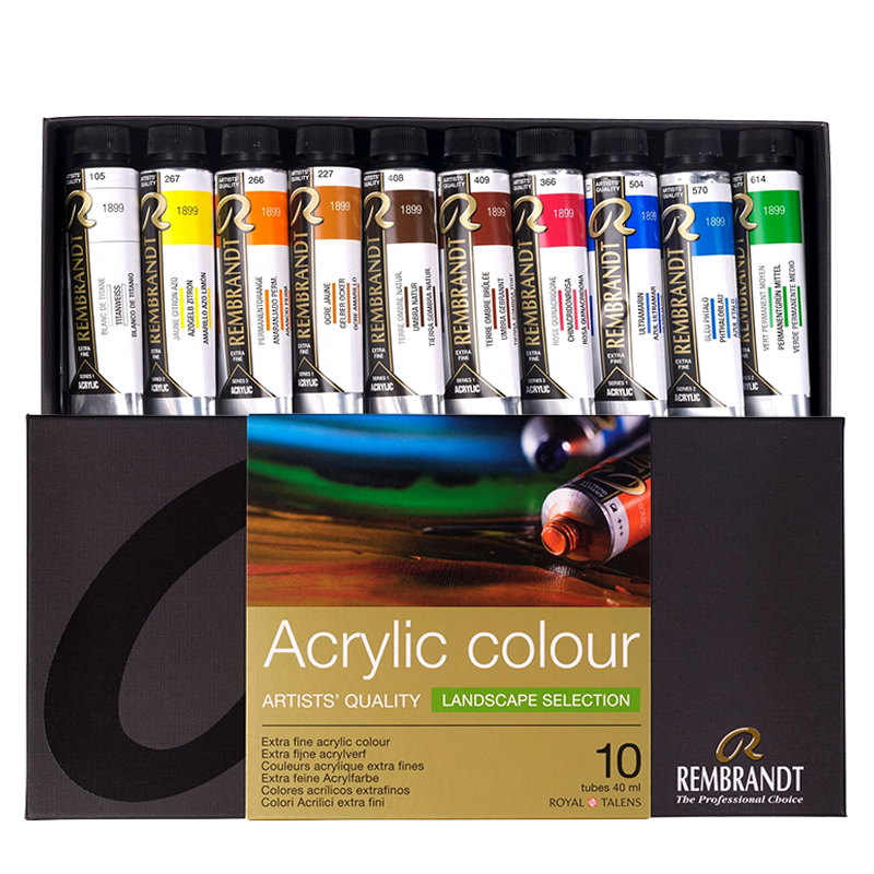 Rembrandt set de culori acrilice 10 x 40 ml - Landscape