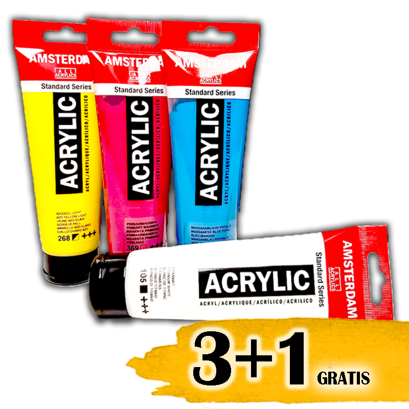 ACȚIUNEA 3+1 GRATUITĂ -  Culori acrilice Amsterdam Standard 120 ml