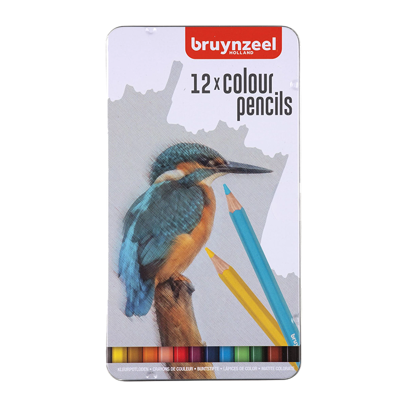 Bruynzeel creioane colorate în staniu Kingfisher - 12 buc