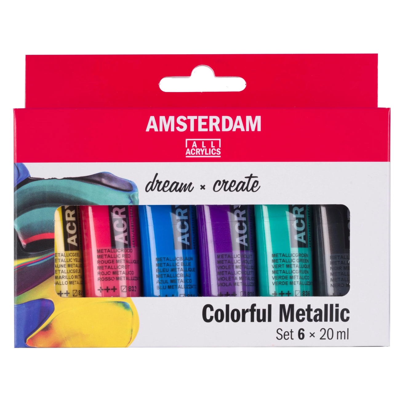 Culori acrilice Amsterdam - set 6 x 20 ml - Colorful Metallic