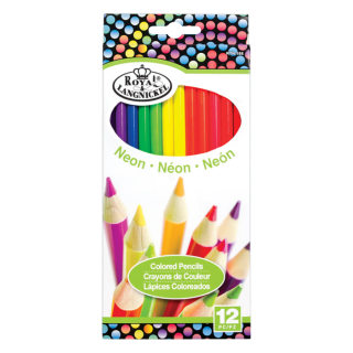 Creioane colorate de neon Royal & Langnickel - set de 12 buc