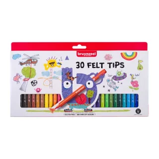 Bruynzeel Felt tip set - 30 de culori