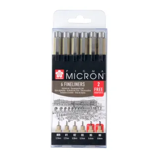 Pigma Micron fineliner set promoțional | 4 + 2 gratuit